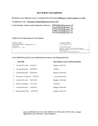 Eeo Public File Report