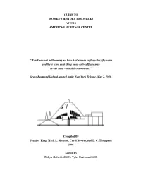 Guide to Women's History Collections