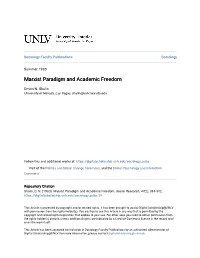 Marxist Paradigm and Academic Freedom