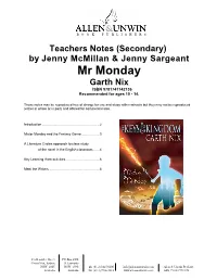 Mr Monday Garth Nix ISBN 9781741142136 Recommended for Ages 10 - 14