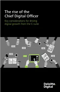 The Rise of the Chief Digital Officer Key Considerations for Driving Digital Growth from the C-Suite