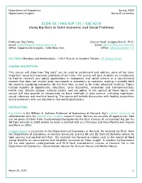 Using Big Data to Solve Economic and Social Problems