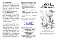 What Are Noxious Weeds