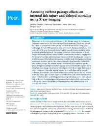 Assessing Turbine Passage Effects on Internal Fish Injury and Delayed