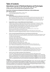 Table of Contents