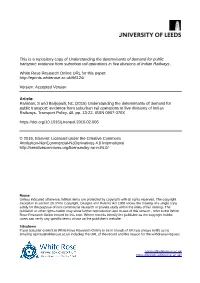 Understanding the Determinants of Demand for Public Transport: Evidence from Suburban Rail Operations in Five Divisions of Indian Railways