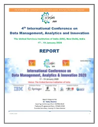 4Th International Conference on Data Management, Analytics and Innovation 2020