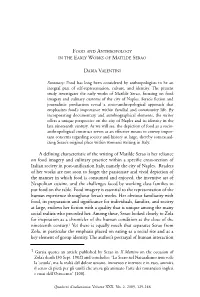 A Defining Characteristic of the Writing of Matilde Serao Is Her Reliance On