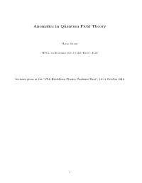 Anomalies in Quantum Field Theory