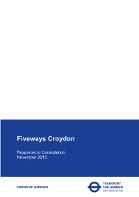 Fiveways Consultation Report