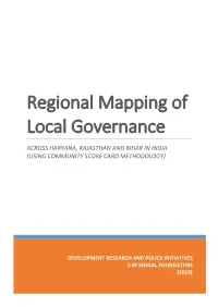 Project Report Regional Mapping of Local Governance