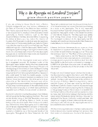 Why Is the Apocrypha Not Considered Scripture? Grace Church Position Papers