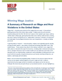 Winning Wage Justice