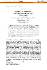 Bands with Isomorphic Endomorphism Semigroups* BORISM