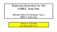Endocrine Disorders for the USMLE, Step One