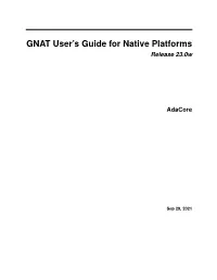 GNAT User's Guide for Native Platforms