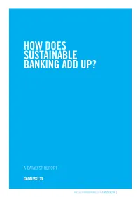 How Does Sustainable Banking Add Up?