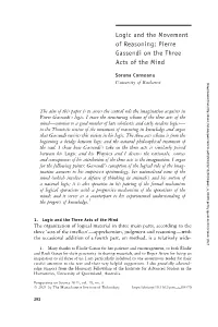 Pierre Gassendi on the Three Acts of the Mind