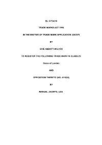 Trade Marks Inter Partes Decision O/724/18