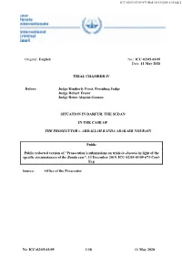 11 May 2020 TRIAL CHAMBER IV Before: Judge K