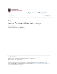 Current Problems with Venue in Georgia C