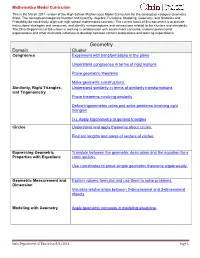 High School Geometry Model Curriculum Math.Pdf