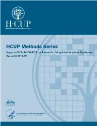 Methods Series Report #2016-02