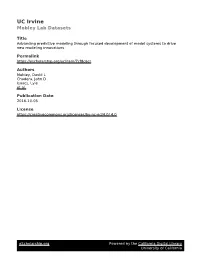 UC Irvine Mobley Lab Datasets
