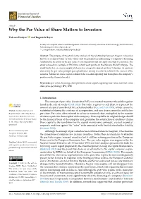 Why the Par Value of Share Matters to Investors