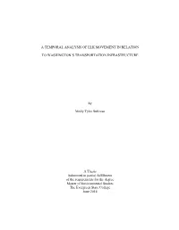 A Temporal Analysis of Elk Movement in Relation to Washington’S Transportation Infrastructure