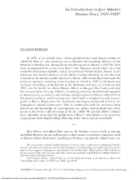 An Introduction to Jere Abbott's Russian Diary, 1927–1928*
