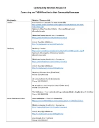 Community Services Resource Connecting Our TVDSB Families to Their Community Resources