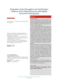 Evaluation of the Elongation and Calcification Patterns of the Styloid Process with Digital Panoramic Radiography