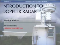 Introduction to Doppler Radar