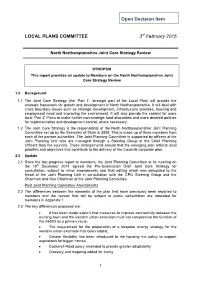Open Decision Item LOCAL PLANS COMMITTEE 3 February 2015