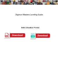 Digimon Masters Leveling Guide