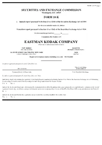 EASTMAN KODAK COMPANY (Exact Name of Registrant As Specified in Its Charter)