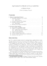 Equivariant K-Theory of Flag Varieties 1