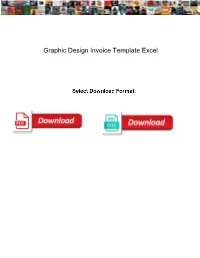 Graphic Design Invoice Template Excel