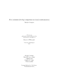 How Scientists Develop Competence in Visual Communication Marilyn Ostergren