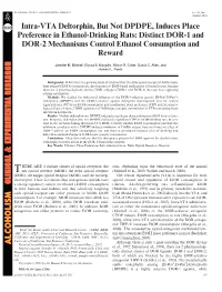 Intravta Deltorphin, but Not DPDPE, Induces Place Preference in Ethanoldrinking Rats