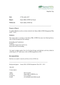 Surrey Hills AONB Unit Report