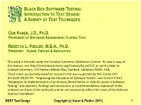 BBST Course 3 -- Test Design