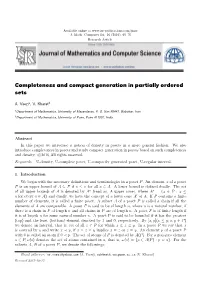 Completeness and Compact Generation in Partially Ordered Sets