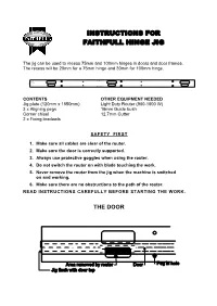 Instructions for Unika Hinge