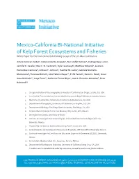Mexico-California Bi-National Initiative of Kelp Forest Ecosystems and Fisheries White Paper for the Environmental Working Group of the UC-Mexico Initiative