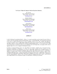 The Falcon 1 Flight-003 Jumpstart Mission Integration Summary