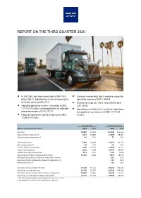 Volvo Group Report on the Third Quarter 2020