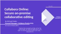 Collabora Online: Secure On-Premise