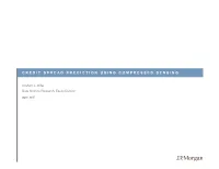 Credit Spread Prediction Using Compressed Sensing